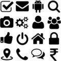 Vector pictogram icons in black